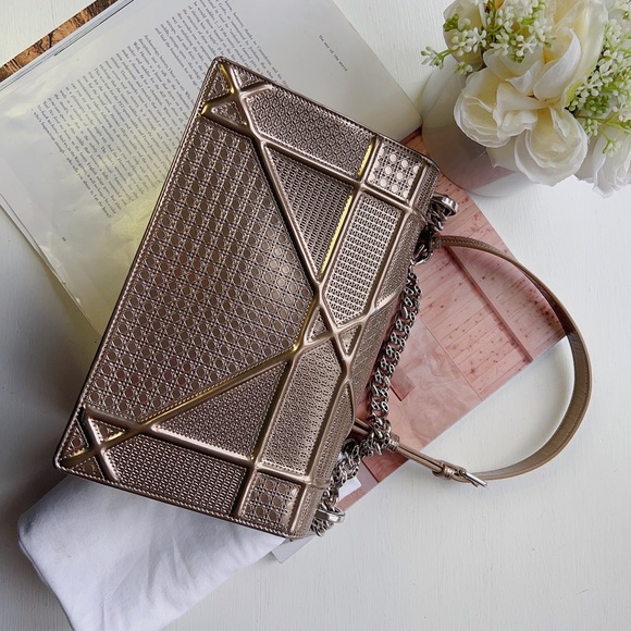 Dior Medium Cannage Diorama Bag Gold - Picture 2 of 4